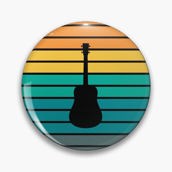 Item preview, Retro Sunset Acoustic Guitar Silhouette designed and sold by JPareDesign.