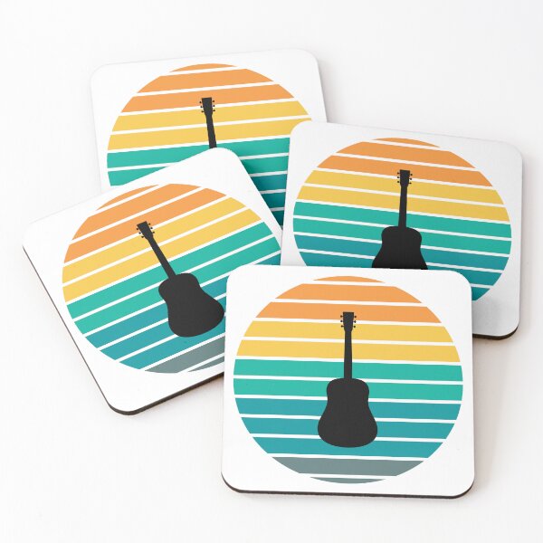 Item preview, Retro Sunset Acoustic Guitar Silhouette designed and sold by JPareDesign.