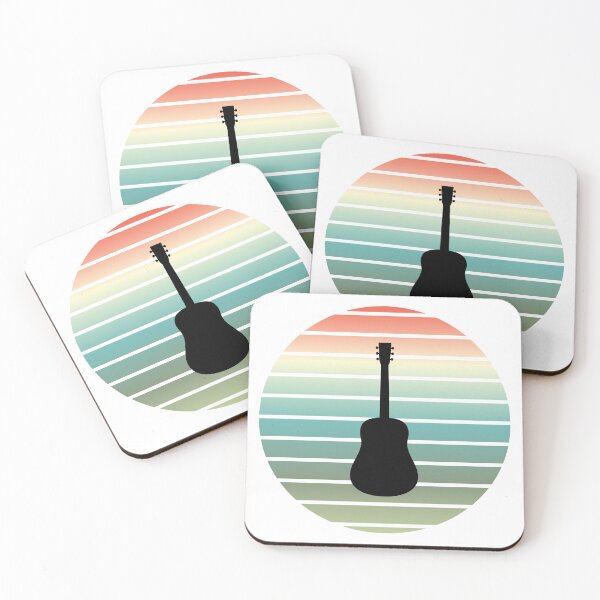 Item preview, Retro Sunset Acoustic Guitar Silhouette designed and sold by JPareDesign.