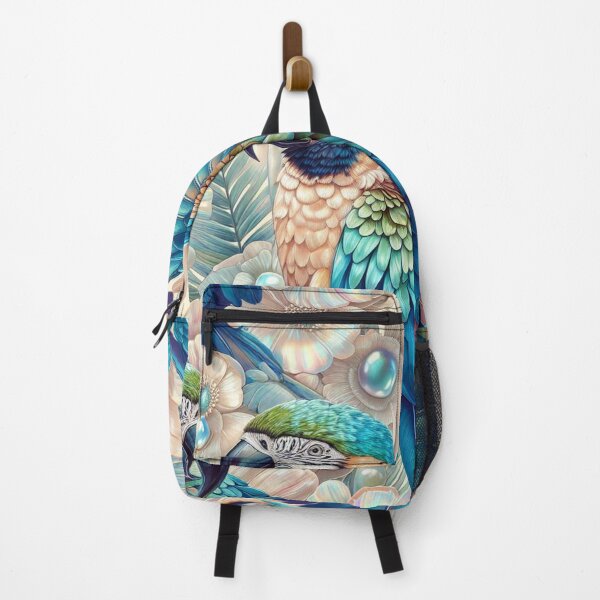 Item preview, Macaw Parrot and Flowers designed and sold by purplesensation.