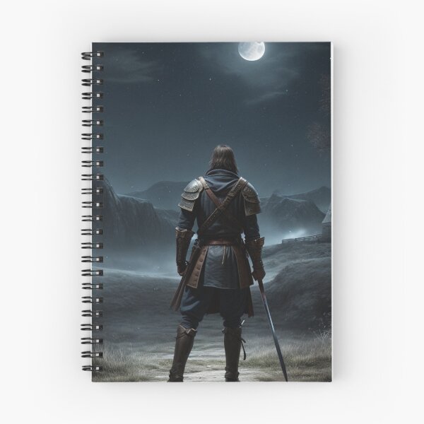 Item preview, Lone rider admiring the beauty of the moonlight designed and sold by RAA-Logo-Image.