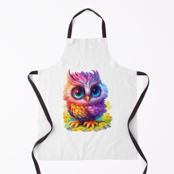 Item preview, Rainbow Owl, fantasy art designed and sold by LoneAngel.