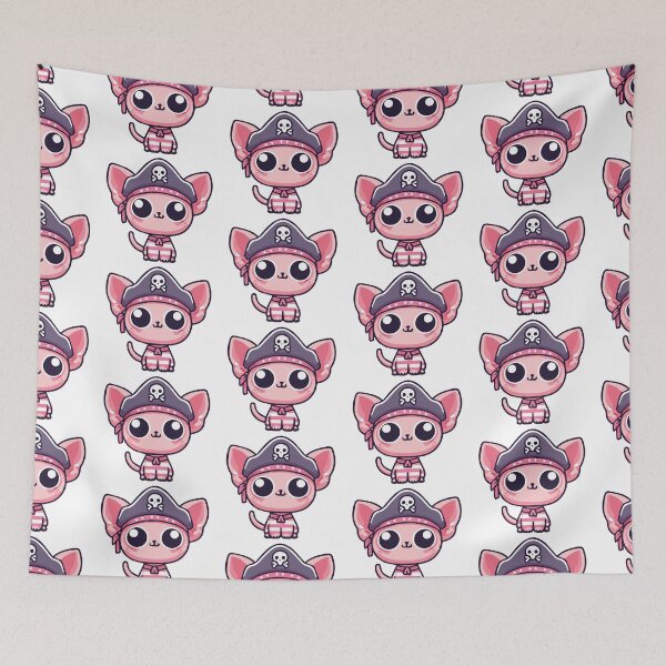 Item preview, Hairless Cat, the Pirate First Mate designed and sold by WeirdDemonGames.