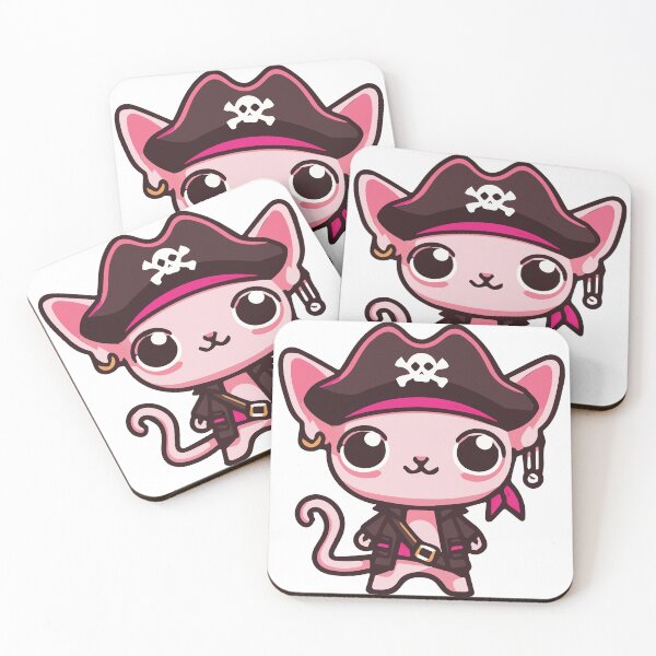Item preview, Pirate Captain Hairless Cat designed and sold by WeirdDemonGames.