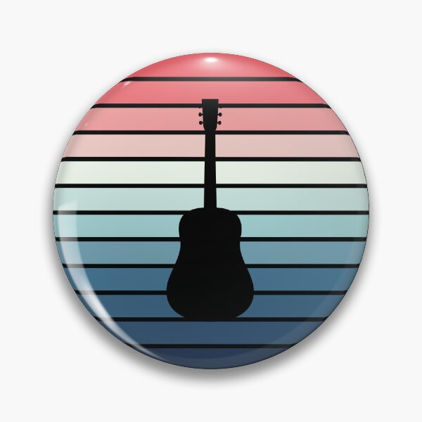 Item preview, Retro Sunset Acoustic Guitar Silhouette designed and sold by JPareDesign.