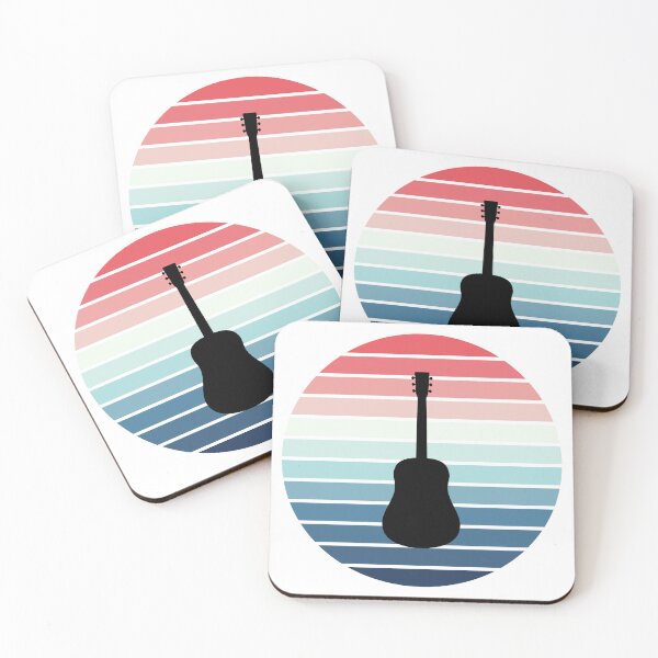 Item preview, Retro Sunset Acoustic Guitar Silhouette designed and sold by JPareDesign.