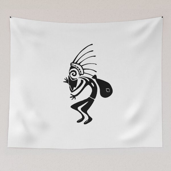 Item preview, Kokopelli Santa black designed and sold by nogamax.
