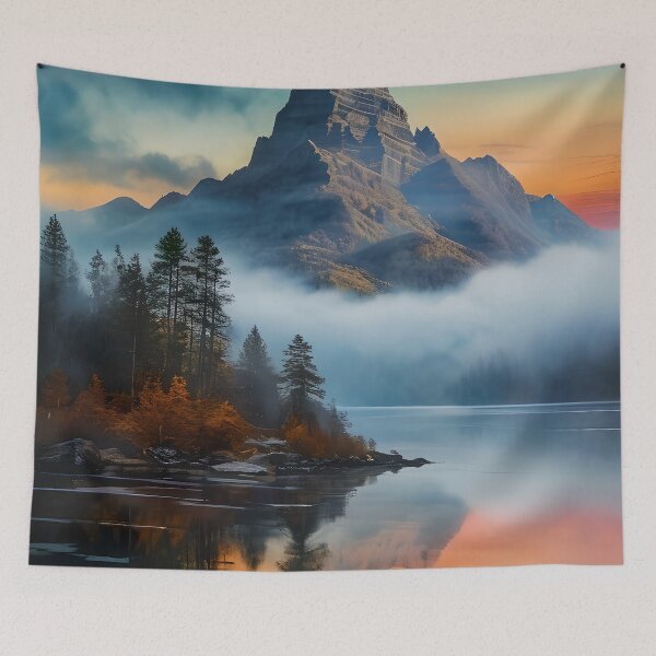 Item preview, Misty Mountain Sunset designed and sold by tobyheward.