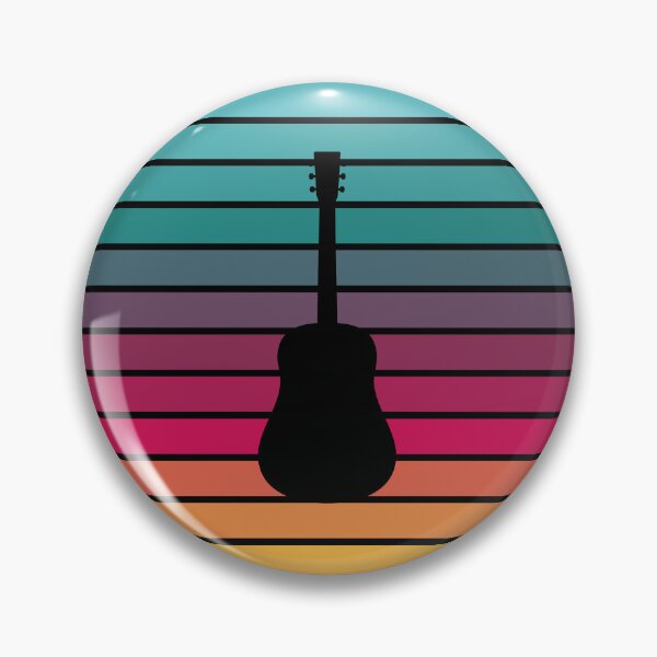 Item preview, Retro Sunset Acoustic Guitar Silhouette designed and sold by JPareDesign.