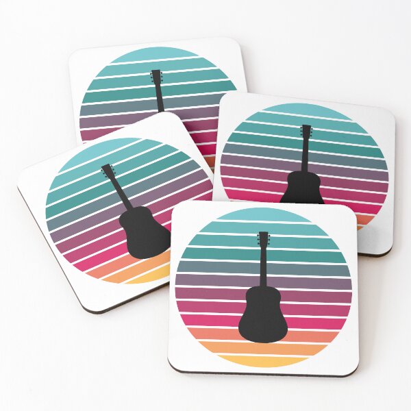 Item preview, Retro Sunset Acoustic Guitar Silhouette designed and sold by JPareDesign.