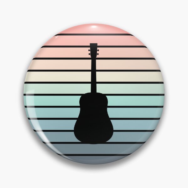 Item preview, Retro Sunset Acoustic Guitar Silhouette designed and sold by JPareDesign.