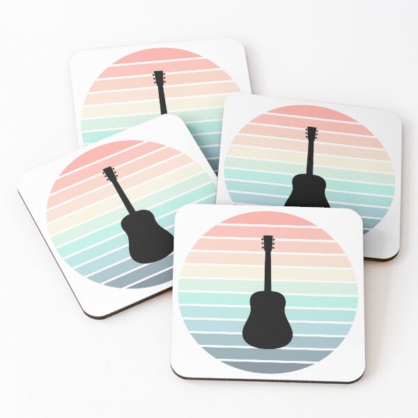 Item preview, Retro Sunset Acoustic Guitar Silhouette designed and sold by JPareDesign.