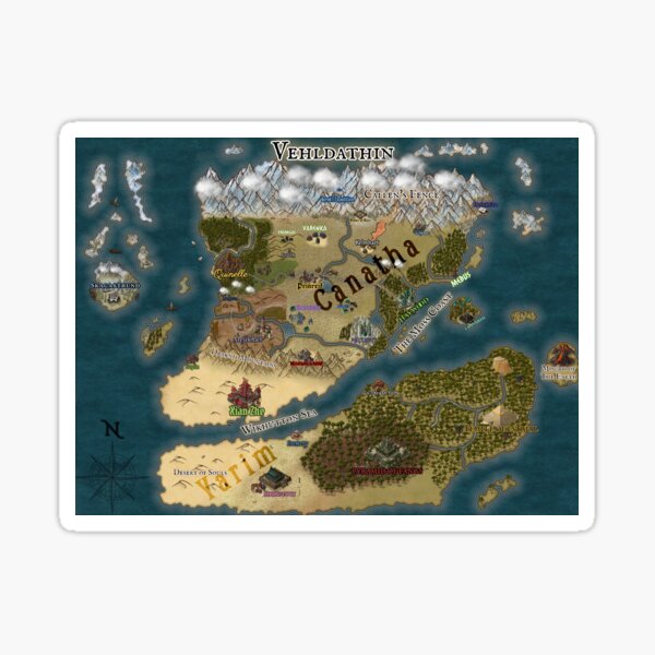Vehldathin Map Sticker