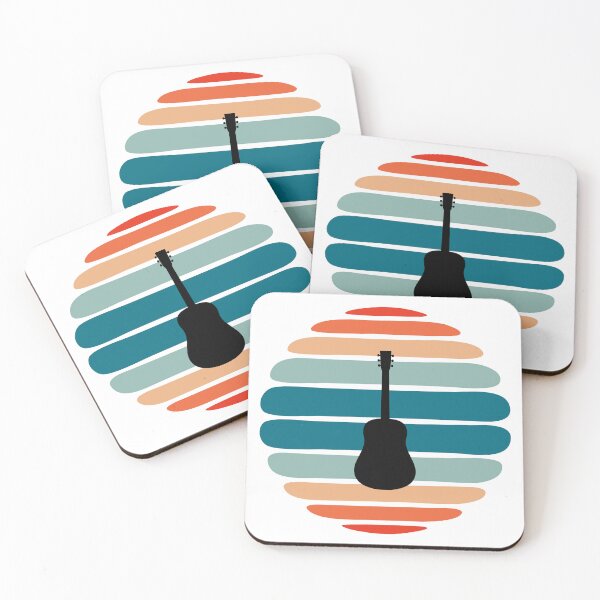 Item preview, Retro Sunset Acoustic Guitar Silhouette designed and sold by JPareDesign.