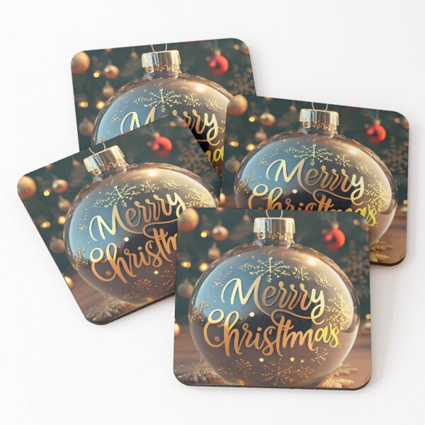 Item preview, Beautiful Christmas Ball with the Name "Merry Christmas" and Hyper-Realistic Decorations designed and sold by Cosmoverso.