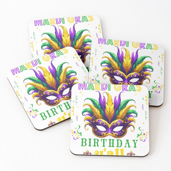 Item preview, It's My Birthday Mardi Gras Y'all designed and sold by PopArtDesigns.