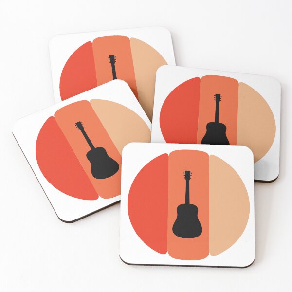 Item preview, Retro Sunset Acoustic Guitar Silhouette designed and sold by JPareDesign.
