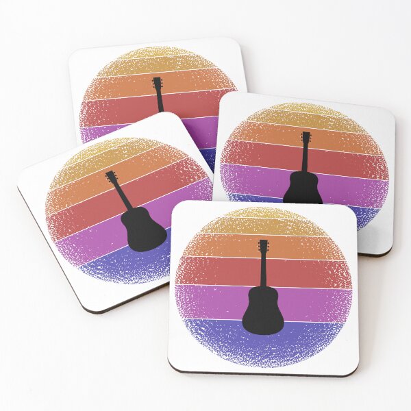 Item preview, Retro Sunset Acoustic Guitar Silhouette designed and sold by JPareDesign.