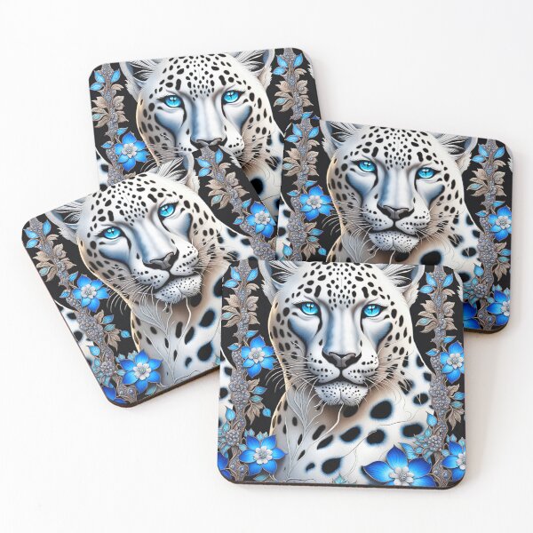 Item preview, WHITE SNOW LEOPARD#1~Spirit Animal~Blanket/Tapestry~Big Wild Jungle Cat Nature Lover~College Dorm~AirBnB Real Estate Travel Guest Home Decor~Birthday Christmas Gift designed and sold by Spinning Plates 360.