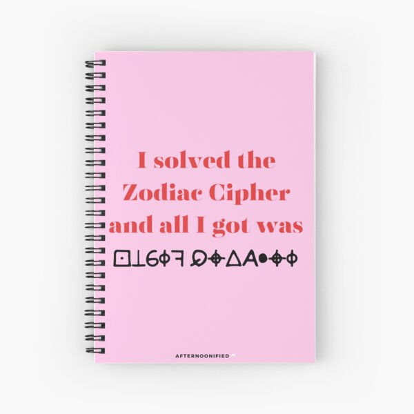Zodiac Cipher Spiral Notebook