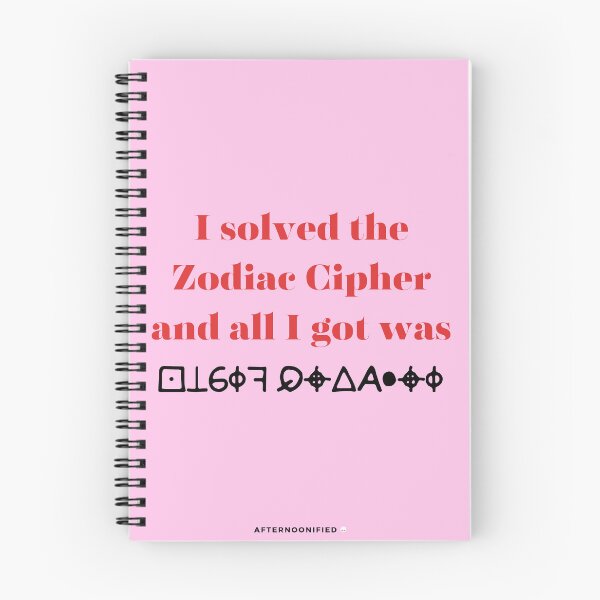 Item preview, Zodiac Cipher designed and sold by Afternoonified Podcast.