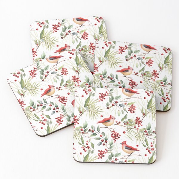 Item preview, Winter Whispers: Northern Cardinal Christmas Print Apparel and Homeware Collection designed and sold by ThePurpleMelon.