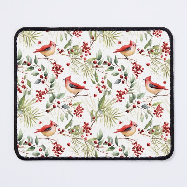 Item preview, Winter Whispers: Northern Cardinal Christmas Print Apparel and Homeware Collection designed and sold by ThePurpleMelon.