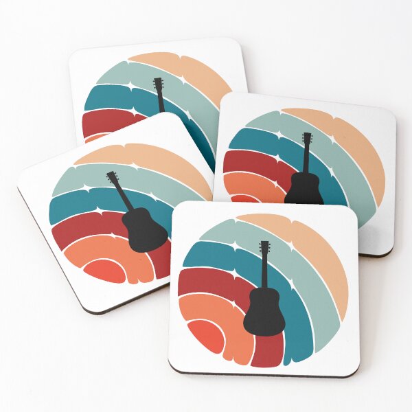 Item preview, Retro Sunset Acoustic Guitar Silhouette designed and sold by JPareDesign.