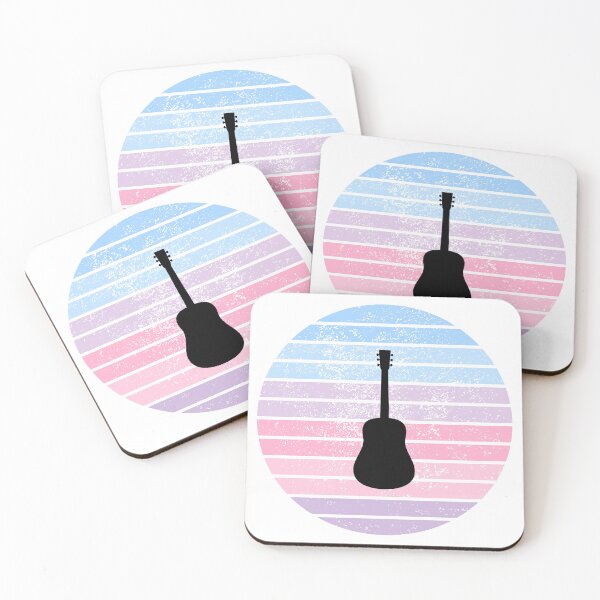 Item preview, Retro Sunset Acoustic Guitar Silhouette designed and sold by JPareDesign.