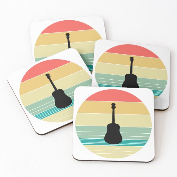 Item preview, Retro Sunset Acoustic Guitar Silhouette designed and sold by JPareDesign.