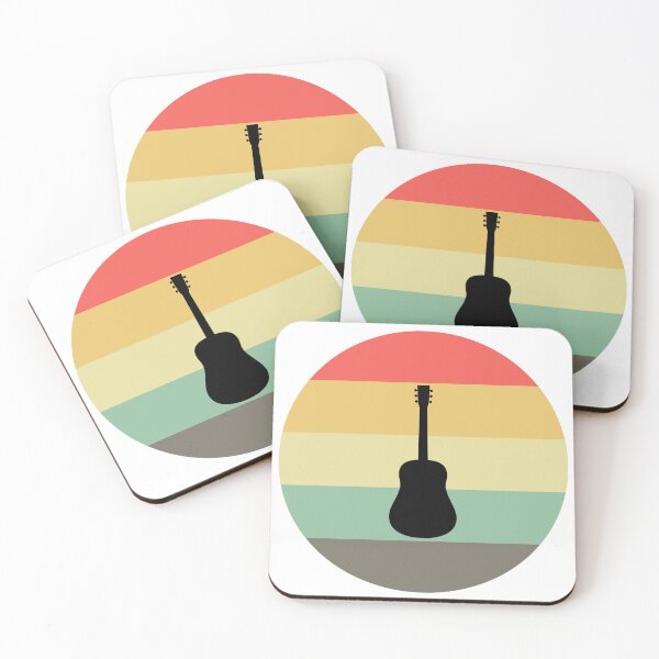 Item preview, Retro Sunset Acoustic Guitar Silhouette designed and sold by JPareDesign.