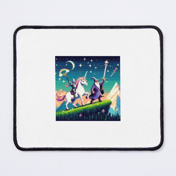 Item preview, Cliff Wizard Unicorn Pixel Art designed and sold by MysticStitchery.