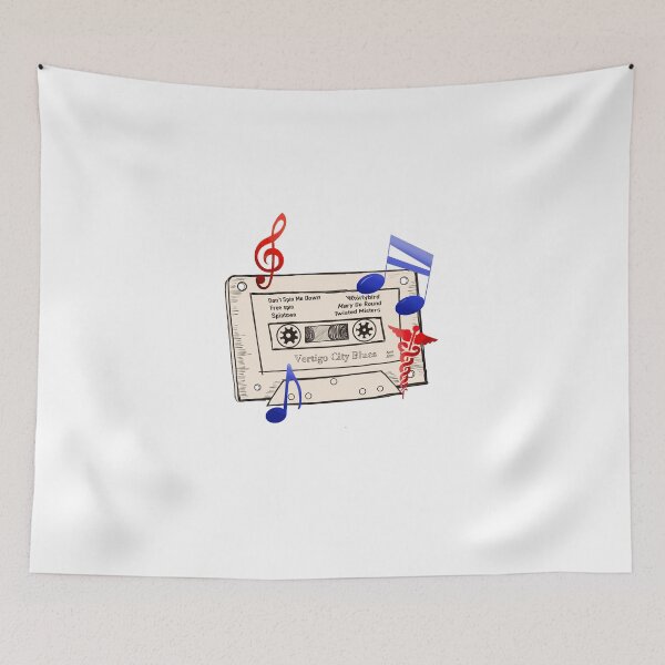 Item preview, Vertigo City Blues Med Ear Doctor Spin cassette tape art designed and sold by Midwest-Goods.