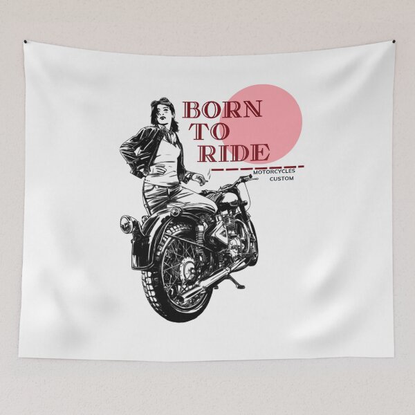 Item preview, woman born to ride motorcycles designed and sold by Skechtman2003.