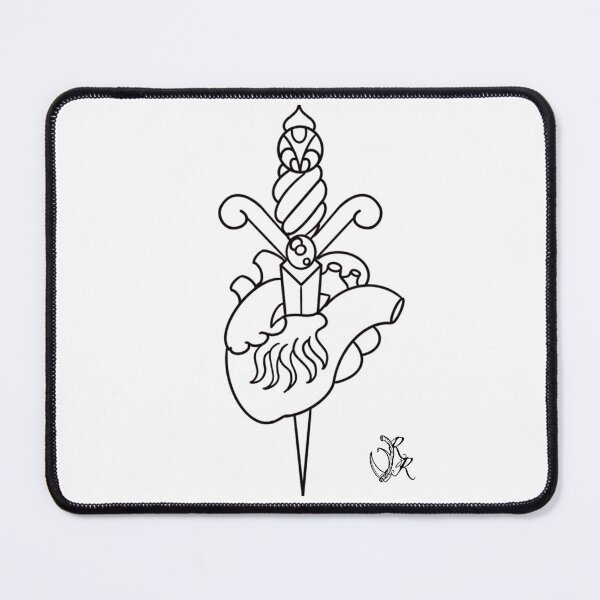 Item preview, Traditional dagger through heart flash. designed and sold by ReaperRoseCo.