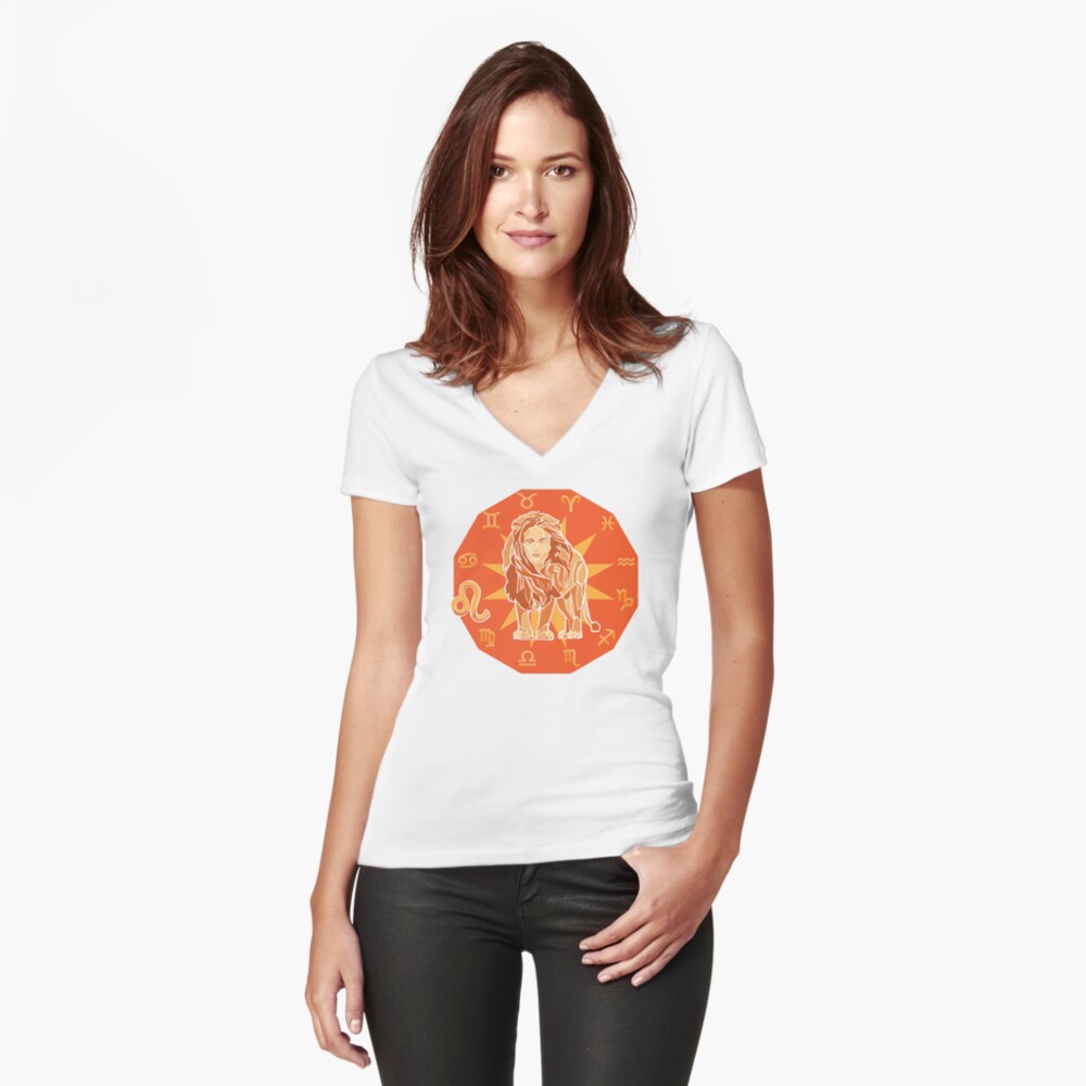 Item preview, Fitted V-Neck T-Shirt designed and sold by Zodiaconographz.