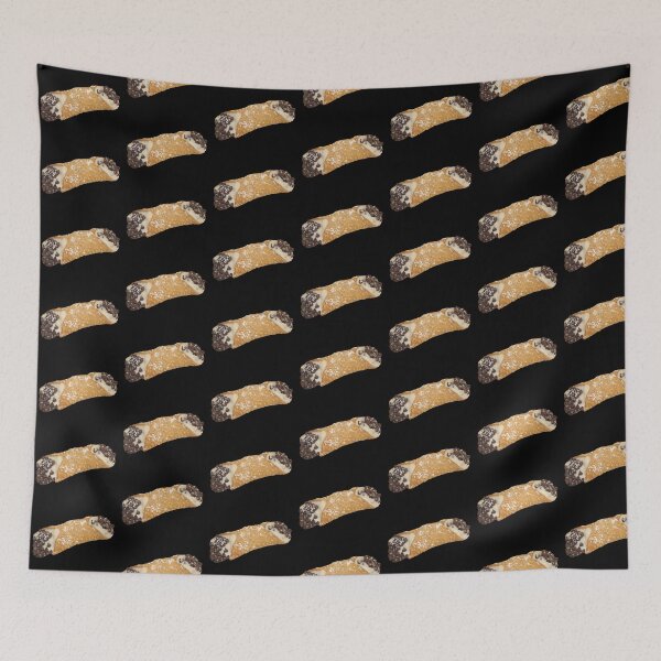 Item preview, Cannoli Pattern with Black Background designed and sold by HoorayDesigns.