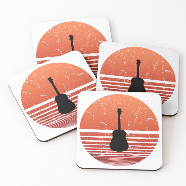 Item preview, Retro Sunset Acoustic Guitar Silhouette designed and sold by JPareDesign.