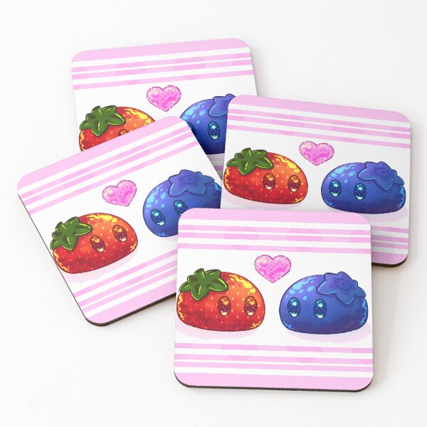 Item preview, Strawberry and Blueberry Slime Couple designed and sold by ACenturyMage.