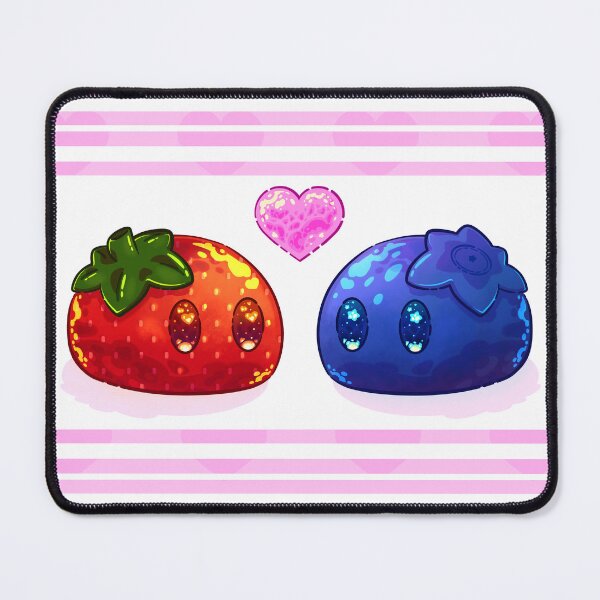 Item preview, Strawberry and Blueberry Slime Couple designed and sold by ACenturyMage.