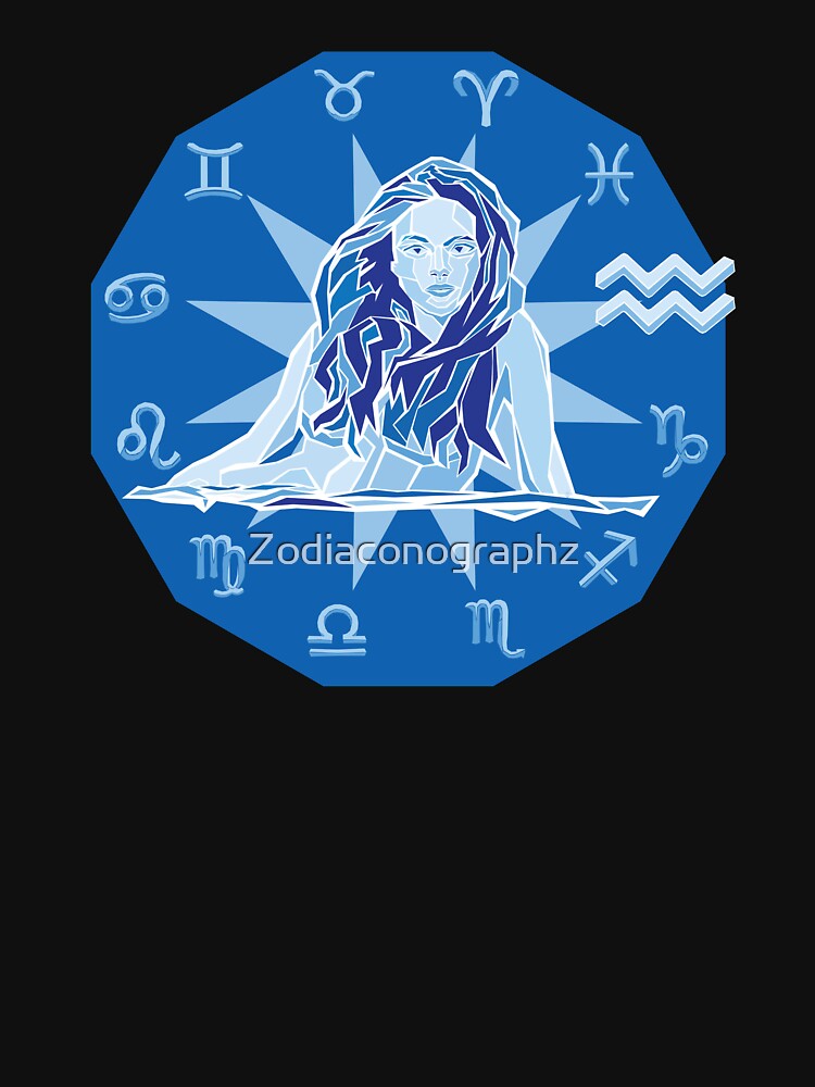 Thumbnail 7 of 7, Classic T-Shirt, Aquarius Dodecagon1 designed and sold by Zodiaconographz.