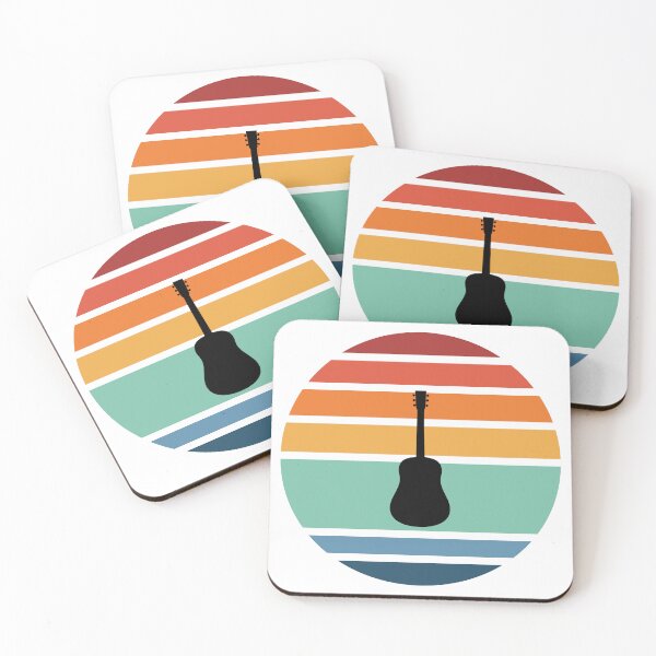 Item preview, Retro Sunset Acoustic Guitar Silhouette designed and sold by JPareDesign.