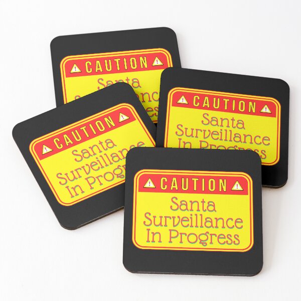 Item preview, CAUTION:  Santa Surveillance In Progress - funny Christmas holidays signs designed and sold by DesignsFromTW-S.