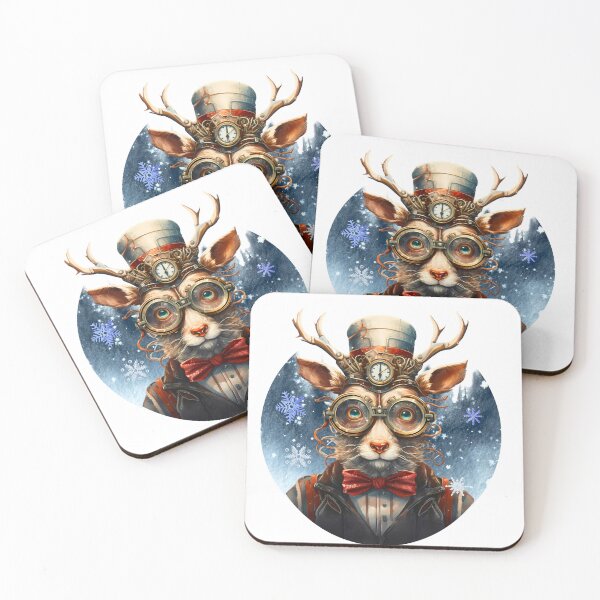 Item preview, Christmas Steampunk Reindeer Sleigher designed and sold by wearandpaper.