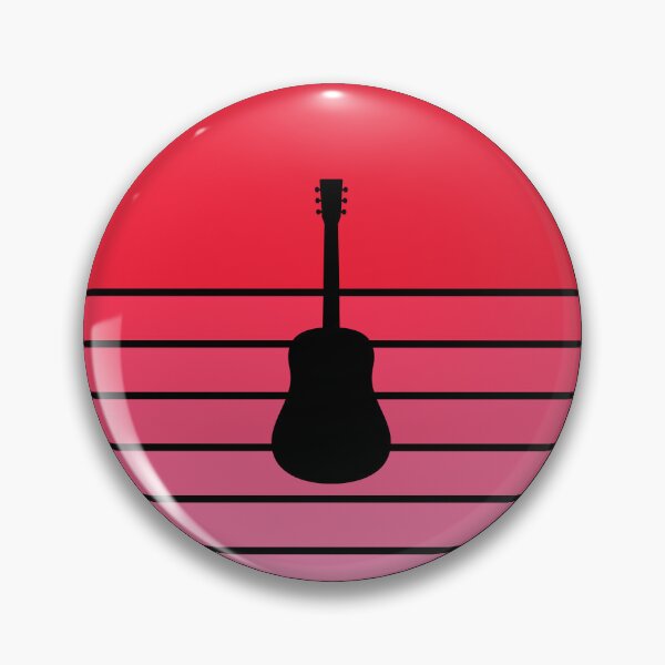 Item preview, Retro Sunset Acoustic Guitar Silhouette designed and sold by JPareDesign.