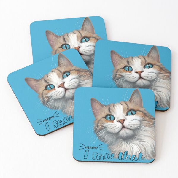Item preview, I saw that - meow cat with blue eyes designed and sold by WallyPink.