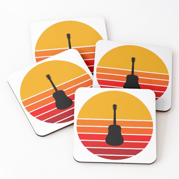 Item preview, Retro Sunset Acoustic Guitar Silhouette designed and sold by JPareDesign.