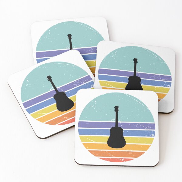 Item preview, Retro Sunset Acoustic Guitar Silhouette designed and sold by JPareDesign.