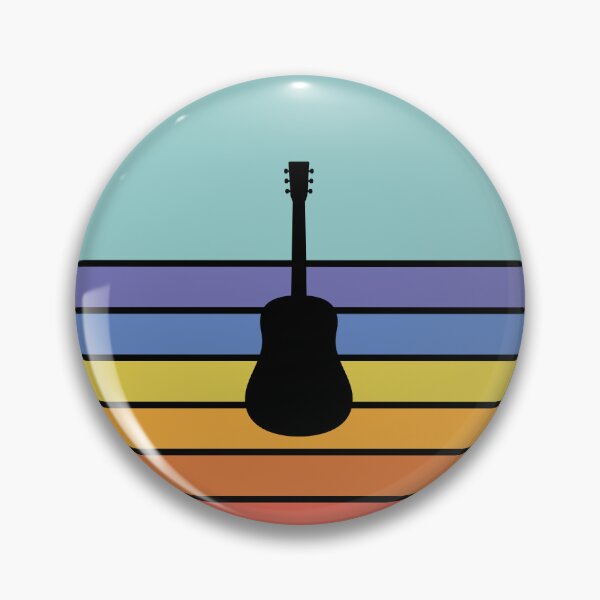 Item preview, Retro Sunset Acoustic Guitar Silhouette designed and sold by JPareDesign.