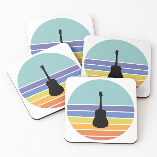 Item preview, Retro Sunset Acoustic Guitar Silhouette designed and sold by JPareDesign.